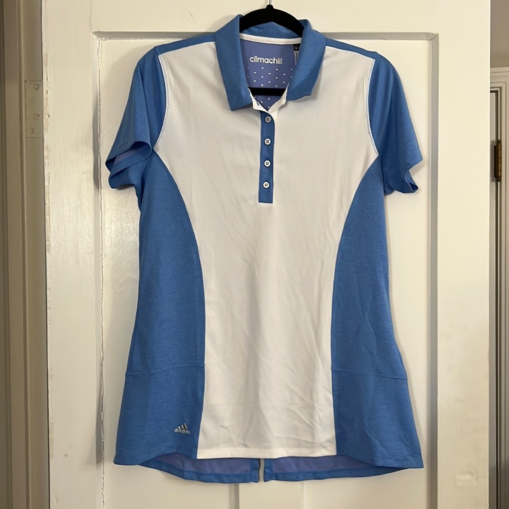 Adidas colorblock golf polo
